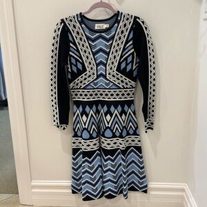 Eliza J Geometric Sweater Dress